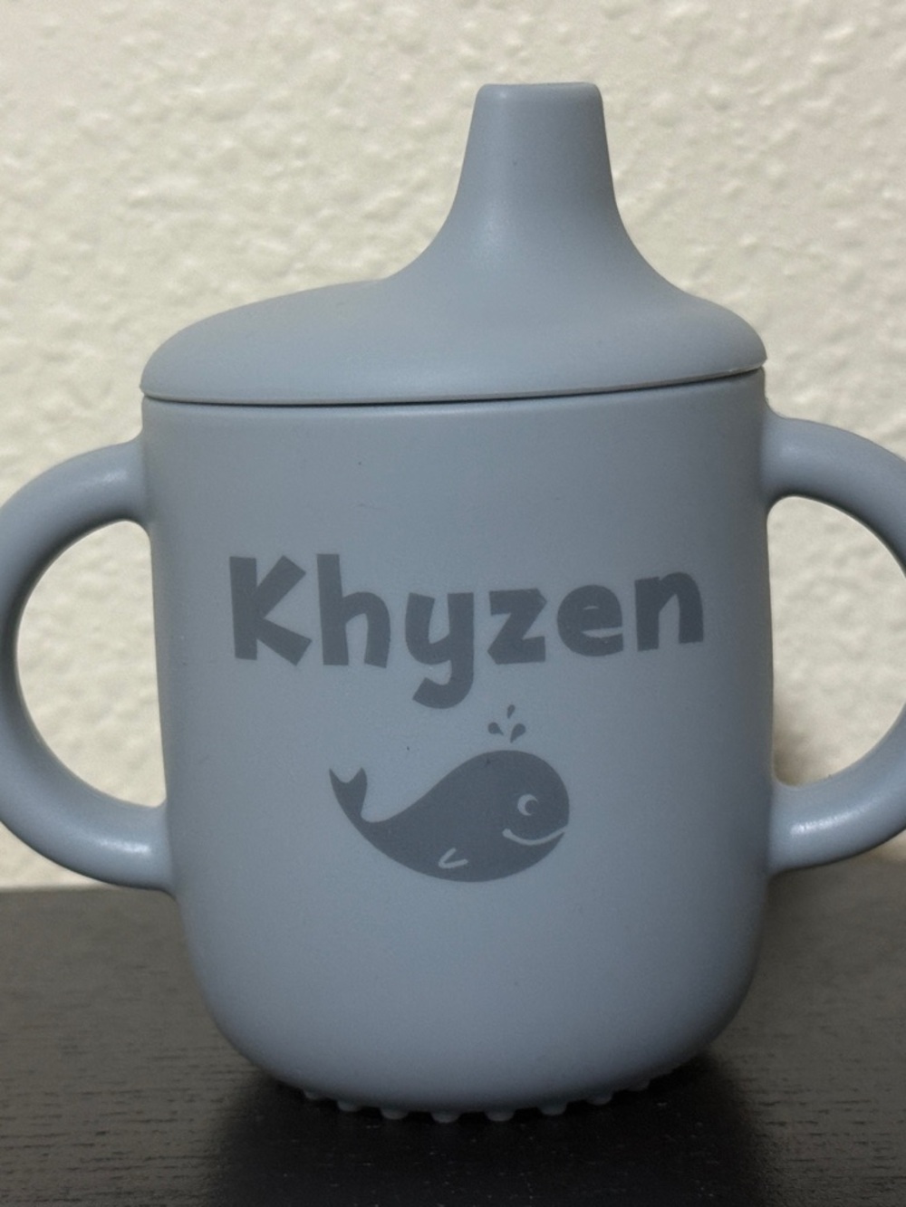 Personalized Silicone Sippy Cup - Light Blue (Khyzen)